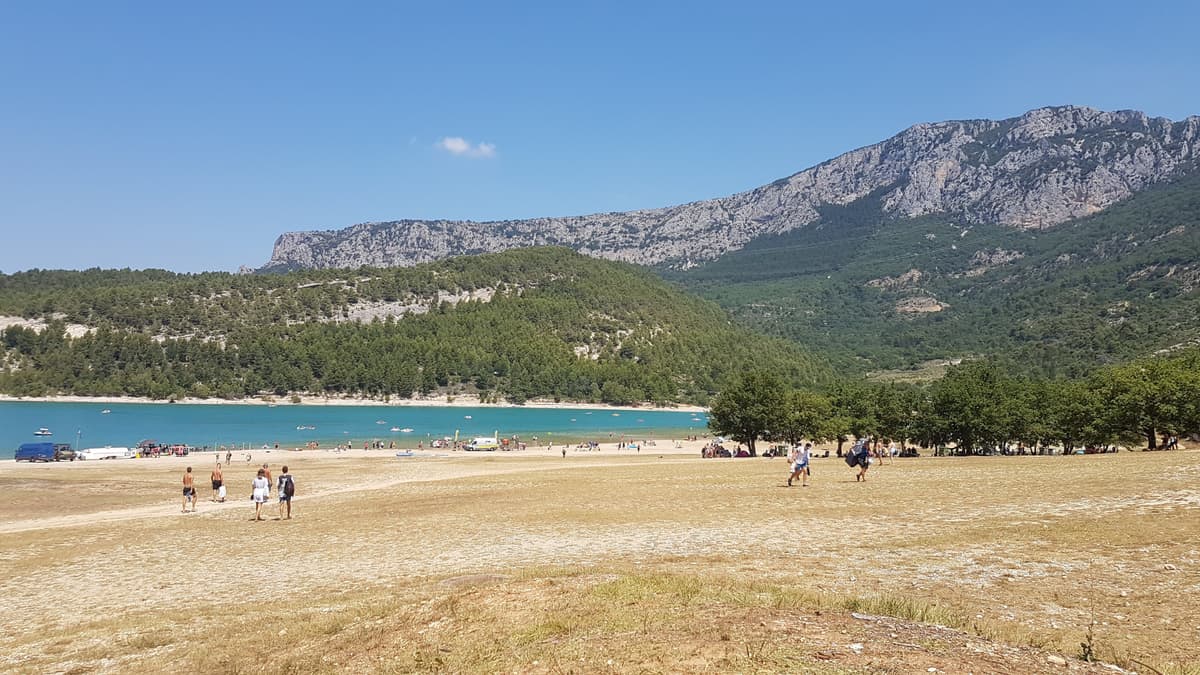 Beach on Lac de Sainte-Croix near Aiguines